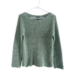 Lauren Ralph Lauren Women's Green Crochet Knit 100% Cotton Sweater Size XL